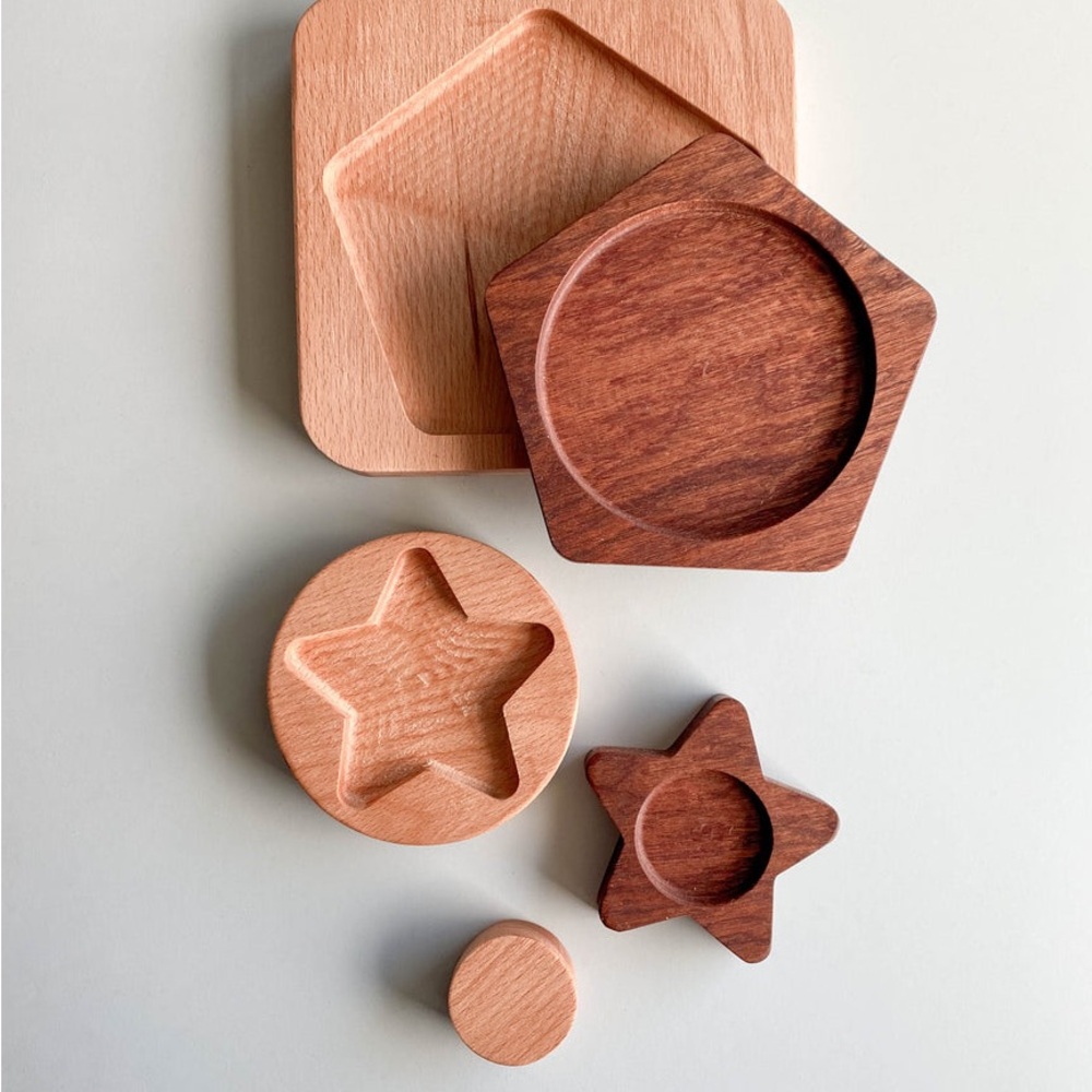 Odin Parker Shapes Stacking Toy Wooden Shape Toy Made in USA